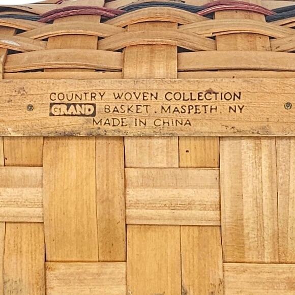 Lighthouse Country Woven Collection Grand Nautical Coastal Rectangular Basket - Picture 6 of 6